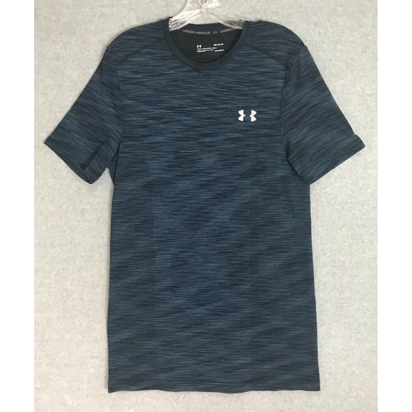 Hurley T-Shirt Men's Medium Black Blue Striped Logo Surfer Skateboard Tee - Picture 1 of 8